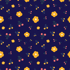 Floral Seamless Pattern Design Vector