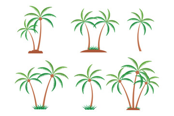 Coconut Tree Vector Bundle, Coconut Tree Illustrations, Coconut Tree clip art, Coconut Plant, Plant Silhouette, Tree Vector, Silhouette, outline vector, Summer, Summer Elements, Palm Tree