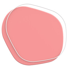 3D Blob. Abstract Text Box. 3D illustration.