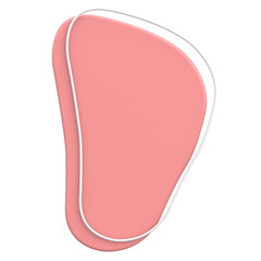 3D Blob. Abstract Text Box. 3D illustration.