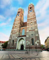 Cathedral Frauenkirche in Munich, Germany in a beautiful summer day