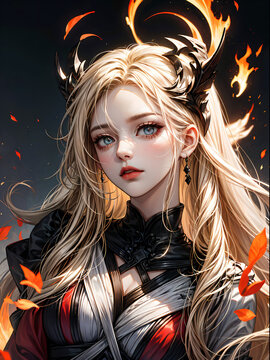 Unrealistic Beauty: Surreal Female Character - AI Generated