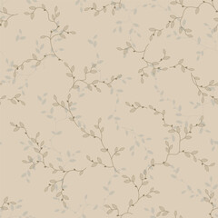 seamless pattern of branches and leaves