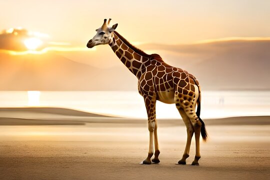giraffe on the savanna