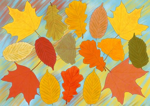 Autumn leaves background