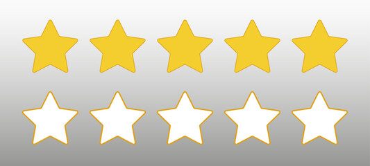 Rating stars 5 icon set rate review web ranking star vector image