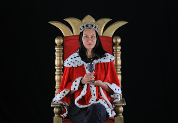 portrait of a beautiful Queen on the throne