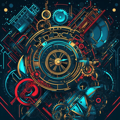 background with gears