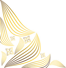 luxury elegant gold floral frame border decoration