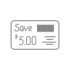 Vector illustration of discount coupon