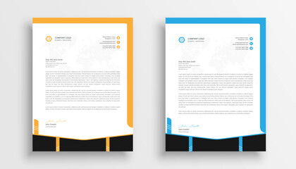 Professional and modern corporate business letterhead design