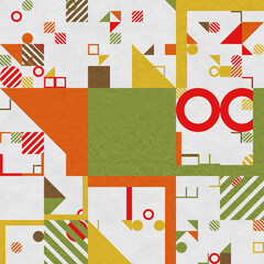 abstract geometric figures, bauhaus background