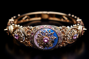 Lavishly ornate celestial jewelry accentuating the ethereal beauty of fortune telling 