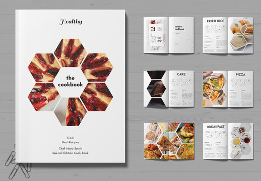Cook Book Recipe Brochure Design Template