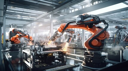 a robotic manufacturing facility, where automation and precision create products with unparalleled quality