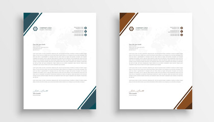 Professional and modern corporate business letterhead design