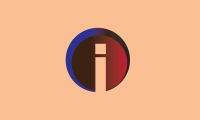 I with round concept Logo design concept
