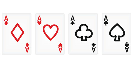 Four aces cards. vector illustration