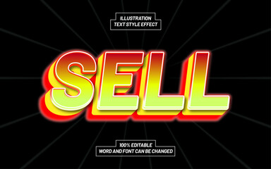 Sell 3D Bold Text Style Effect