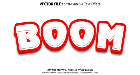 Boom 3d text effect and editable text effect