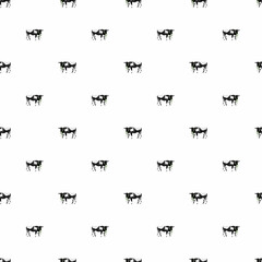 seamless pattern drawn by hand. cute cow with bow and can. farm rural life rustic style for printing on textiles, packaging, scrapbooking.