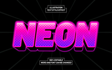 Neon 3D Bold Text Style Effect