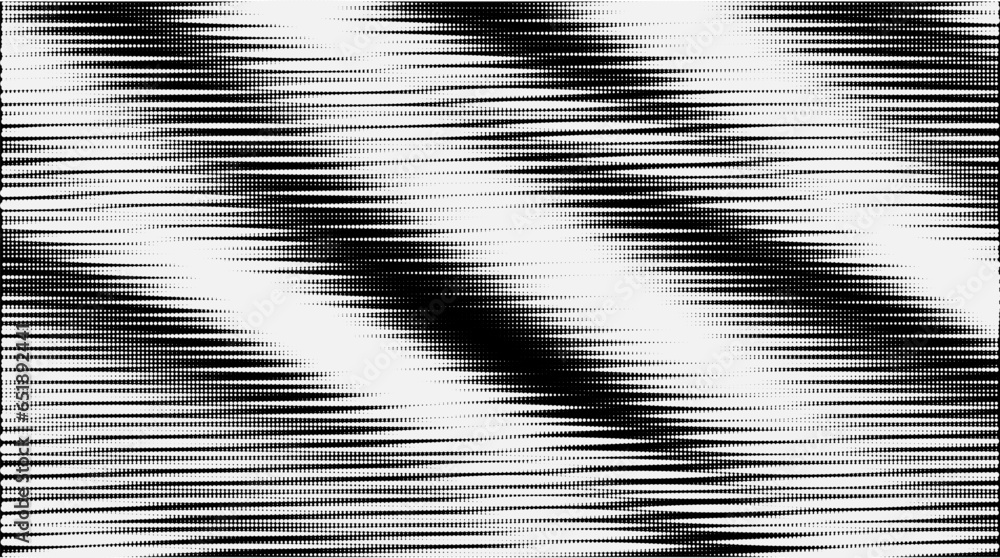 Poster monochrome gradient halftone dots background. vector illustration. big wave