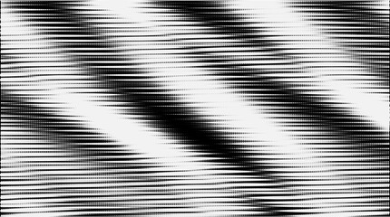 Monochrome gradient halftone dots background. Vector illustration. Big wave - 651892441