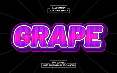 Grape 3D Bold Text Style Effect