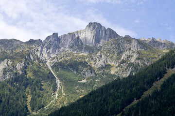 Le Brevent in the Aiguilles Rouges mountain range , Chamonix-Mont-Blanc, France