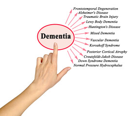 Presenting Twelve types of Dementia