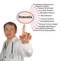 Presenting Twelve types of Dementia - obrazy, fototapety, plakaty