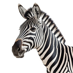 Fototapeta na wymiar zebra on white background