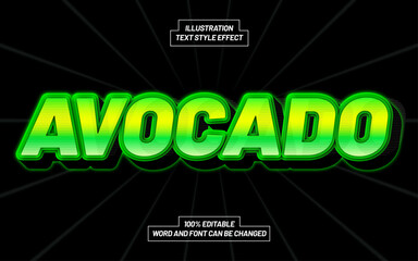 Avocado 3D Bold Text Style Effect