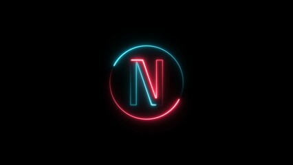 abstract glowing neon text illustration 4k 