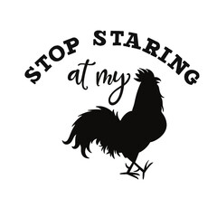 Fototapeta na wymiar stop staring at my rooster