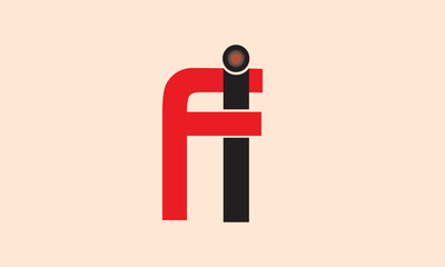 FI initial letter logo design