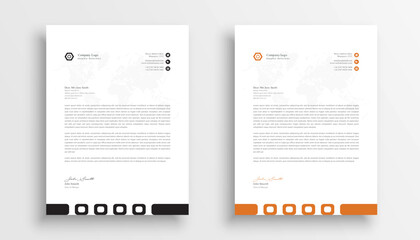 Professional and modern corporate business letterhead design