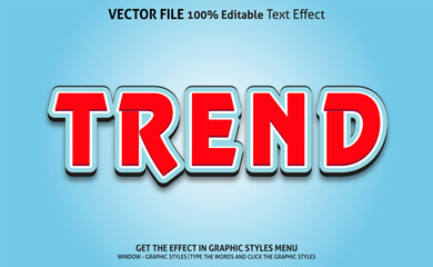 Trend 3d text effect and editable text effect