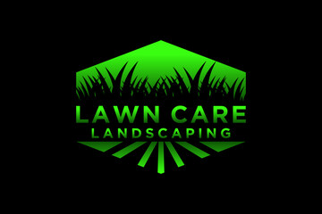 Illustration vector graphic of lawn care, landscape, grass concept logo design template