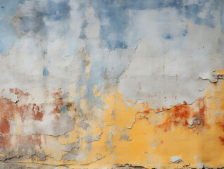 peeling paint on a wall old wall background peeling paint texture light grey orange blue