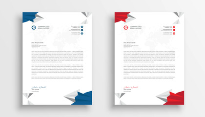 Professional and modern corporate business letterhead design