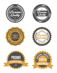 Vintage Retro Vector label badge, Perfect for stickers, posters, banners, covers, templates, flyers and other