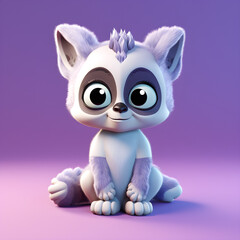 Obraz premium raccoon in cartoon