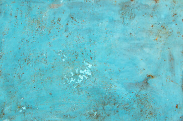 Blue rusty metal texture background close up