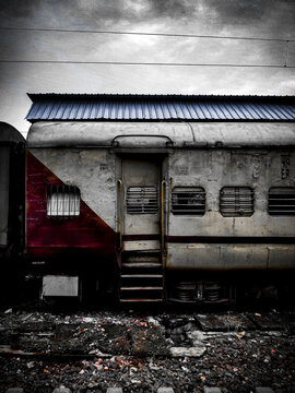 An old abandoned train
