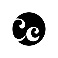 CC brand name initial letters monogram.