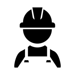 Set of Builder icons.Professional Workers in Safety Helmets. .Engineer icons set.Construction worker.
