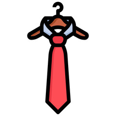 NECKTIE filled outline icon,linear,outline,graphic,illustration