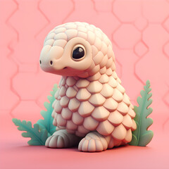 Fototapeta premium Pangolins in cartoon